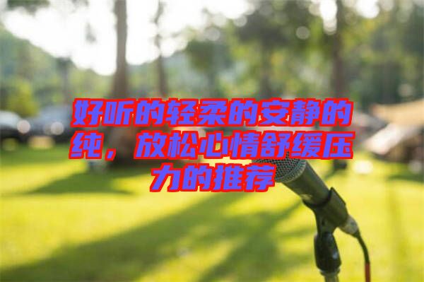 好聽(tīng)的輕柔的安靜的純，放松心情舒緩壓力的推薦