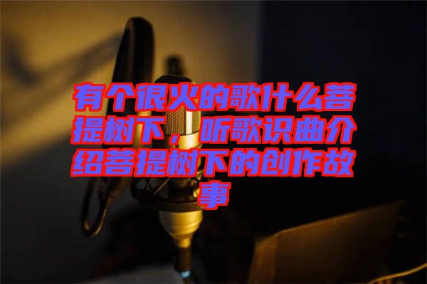 有個(gè)很火的歌什么菩提樹下，聽歌識曲介紹菩提樹下的創(chuàng)作故事