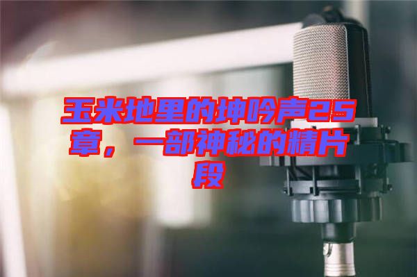 玉米地里的坤吟聲25章，一部神秘的精片段