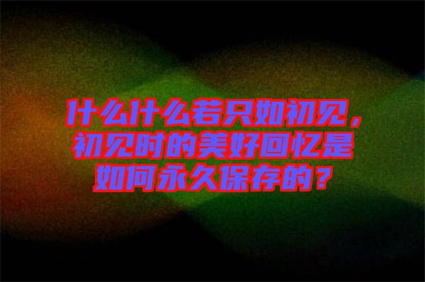 什么什么若只如初見，初見時(shí)的美好回憶是如何永久保存的？