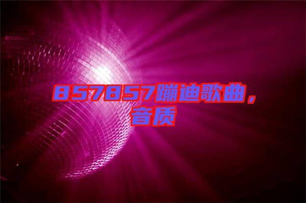 857857蹦迪歌曲，音質(zhì)