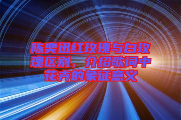 陳奕迅紅玫瑰與白玫瑰區(qū)別，介紹歌詞中花卉的象征意義