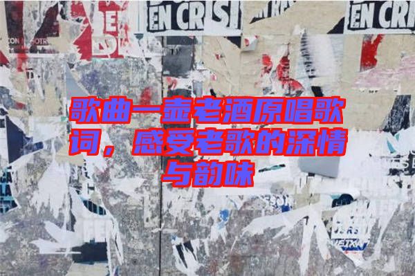 歌曲一壺老酒原唱歌詞，感受老歌的深情與韻味
