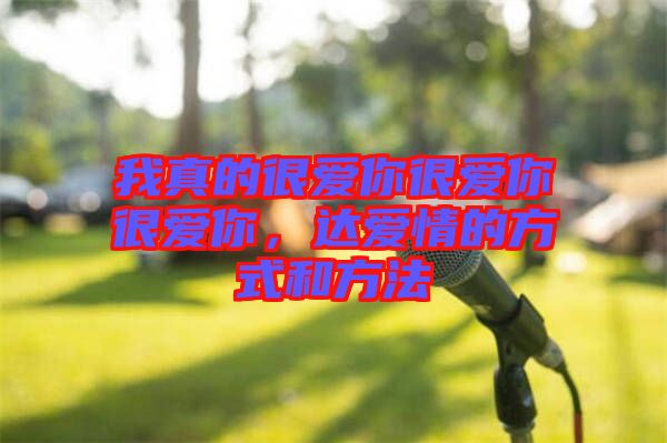 我真的很愛你很愛你很愛你，達愛情的方式和方法