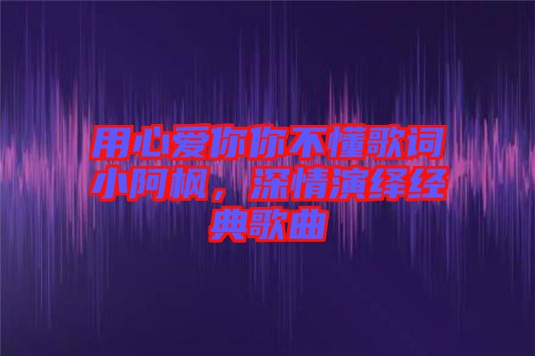 用心愛(ài)你你不懂歌詞小阿楓，深情演繹經(jīng)典歌曲