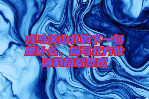 戎馬關(guān)山北的下一句是什么，描寫北方壯闊的自然景觀
