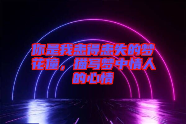你是我患得患失的夢花僮，描寫夢中情人的心情