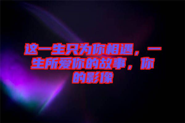 這一生只為你相遇，一生所愛你的故事，你的影像