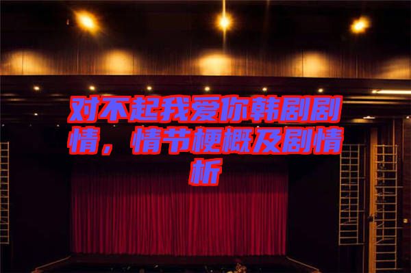 對(duì)不起我愛(ài)你韓劇劇情，情節(jié)梗概及劇情析