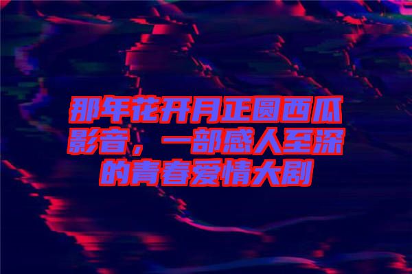 那年花開月正圓西瓜影音，一部感人至深的青春愛情大劇