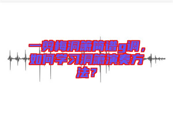 一剪梅洞簫簡譜g調(diào)，如何學(xué)習(xí)洞簫演奏方法？