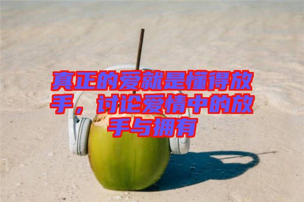 真正的愛(ài)就是懂得放手，討論愛(ài)情中的放手與擁有
