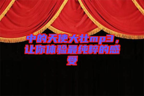 中的天使大壯mp3，讓你體驗(yàn)最純粹的感受