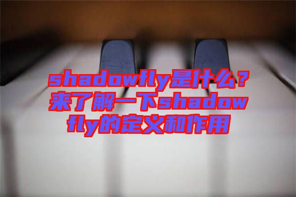 shadowfly是什么？來了解一下shadowfly的定義和作用