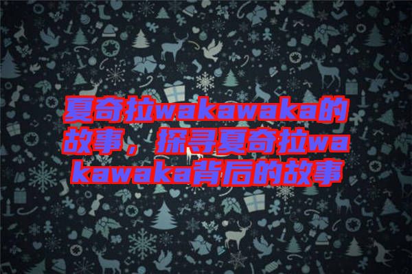 夏奇拉wakawaka的故事，探尋夏奇拉wakawaka背后的故事
