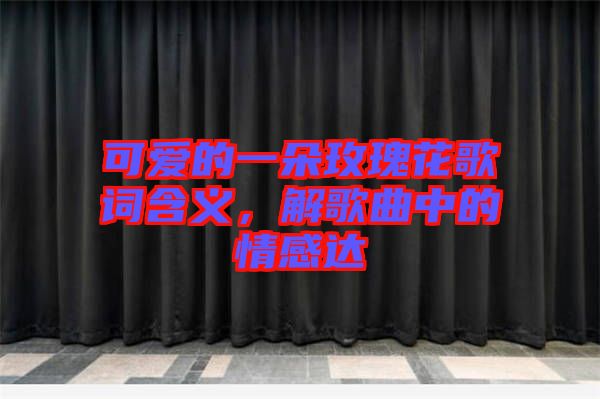可愛的一朵玫瑰花歌詞含義，解歌曲中的情感達(dá)