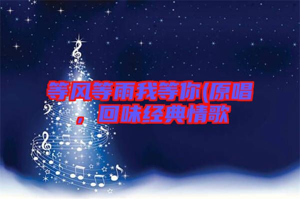 等風(fēng)等雨我等你(原唱，回味經(jīng)典情歌
