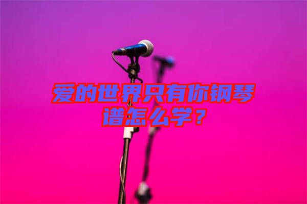 愛的世界只有你鋼琴譜怎么學(xué)？