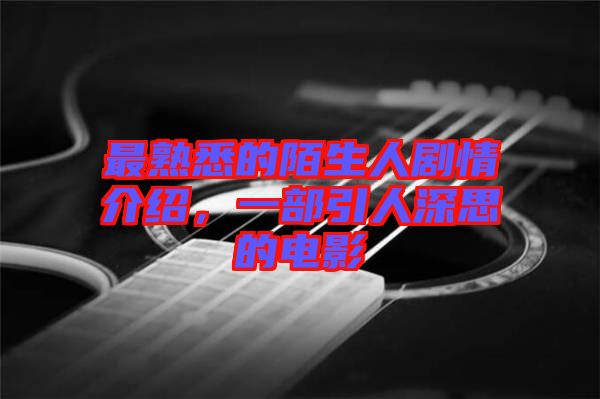 最熟悉的陌生人劇情介紹，一部引人深思的電影