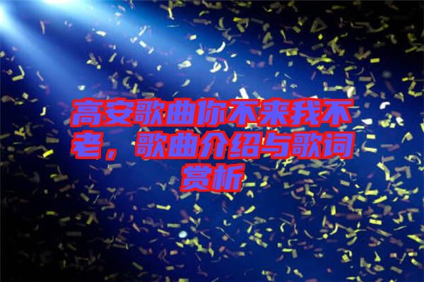 高安歌曲你不來我不老，歌曲介紹與歌詞賞析