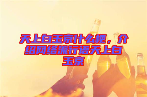 天上白玉京什么梗，介紹網(wǎng)絡流行語天上白玉京