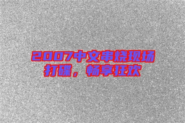 2007中文串燒現(xiàn)場打碟，暢享狂歡