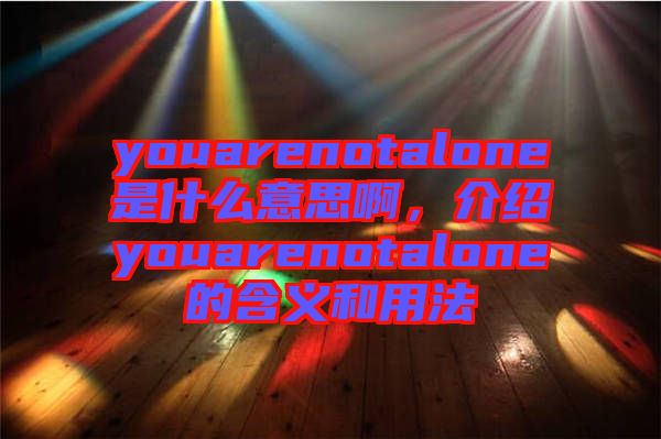 youarenotalone是什么意思啊，介紹youarenotalone的含義和用法