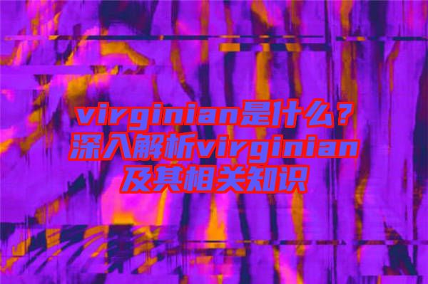 virginian是什么？深入解析virginian及其相關(guān)知識(shí)