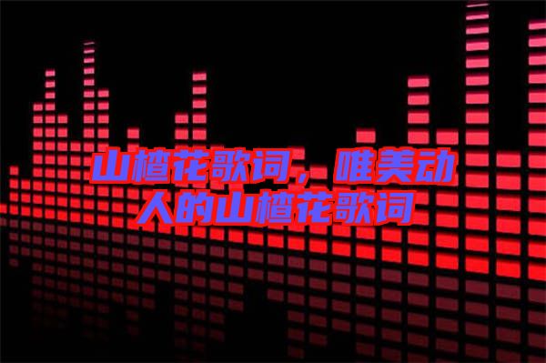 山楂花歌詞，唯美動人的山楂花歌詞