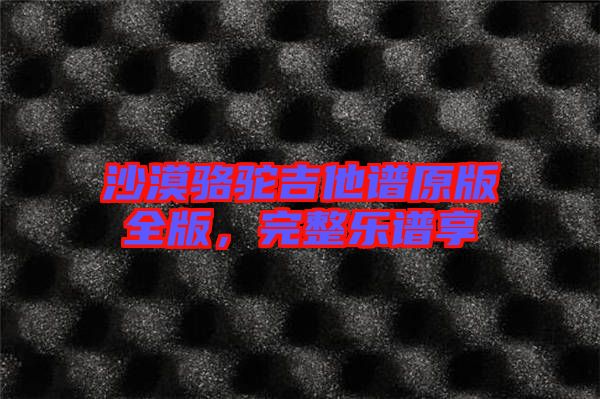 沙漠駱駝吉他譜原版全版，完整樂(lè)譜享