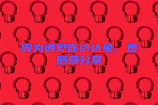 因為遇見你達達兔，觀后感分享