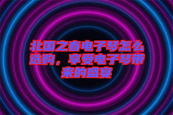 北國之春電子琴怎么選購，享受電子琴帶來的盛宴