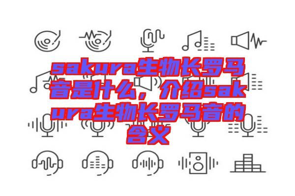 sakura生物長羅馬音是什么，介紹sakura生物長羅馬音的含義
