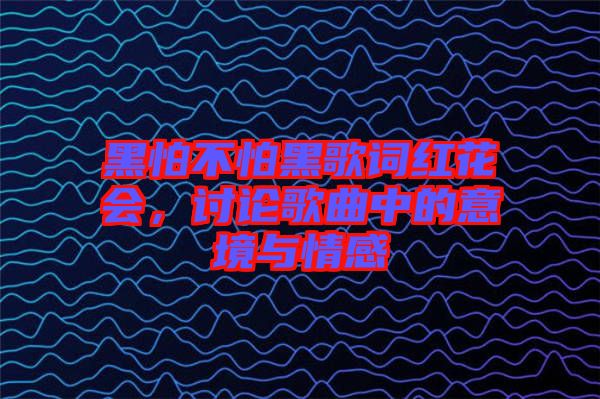 黑怕不怕黑歌詞紅花會(huì)，討論歌曲中的意境與情感