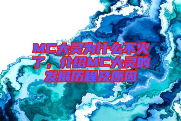MC大靈為什么不火了，介紹MC大靈的發(fā)展歷程及原因