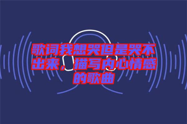 歌詞我想哭但是哭不出來，描寫內(nèi)心情感的歌曲