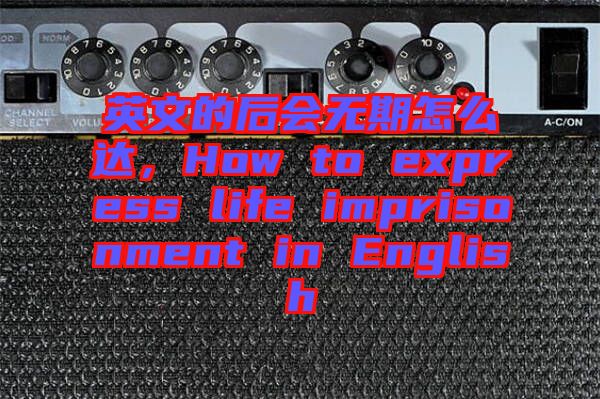 英文的后會(huì)無期怎么達(dá)，How to express life imprisonment in English