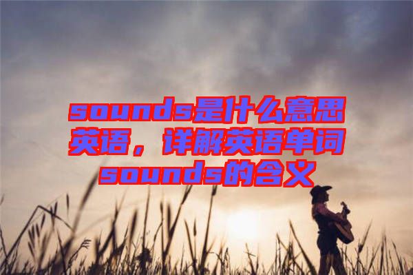sounds是什么意思英語，詳解英語單詞sounds的含義