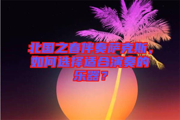 北國之春伴奏薩克斯，如何選擇適合演奏的樂器？