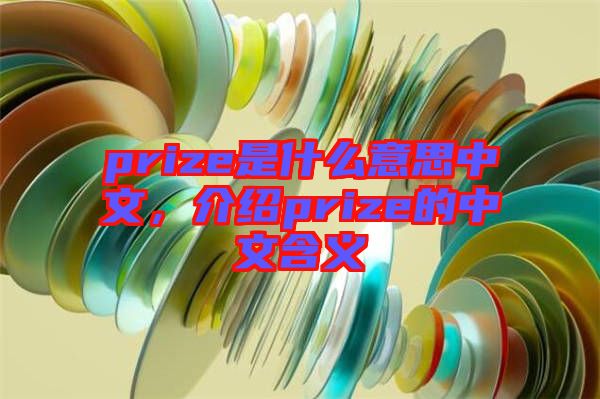 prize是什么意思中文，介紹prize的中文含義