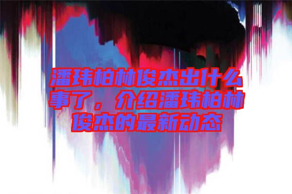 潘瑋柏林俊杰出什么事了，介紹潘瑋柏林俊杰的最新動(dòng)態(tài)