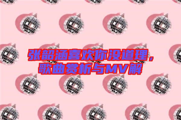 張韶涵喜歡你沒(méi)道理，歌曲賞析與MV解