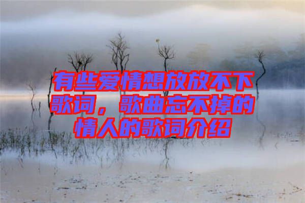 有些愛情想放放不下歌詞，歌曲忘不掉的情人的歌詞介紹