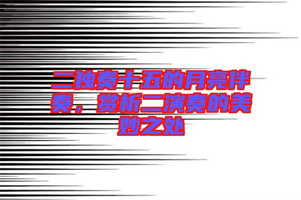 二獨(dú)奏十五的月亮伴奏，賞析二演奏的美妙之處