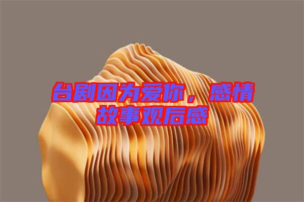 臺劇因為愛你，感情故事觀后感