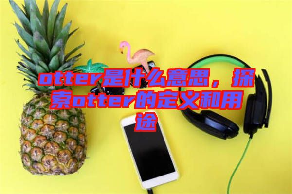 otter是什么意思，探索otter的定義和用途
