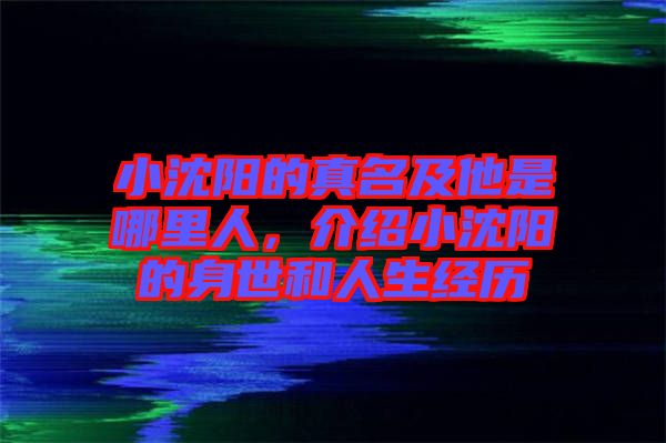 小沈陽(yáng)的真名及他是哪里人，介紹小沈陽(yáng)的身世和人生經(jīng)歷