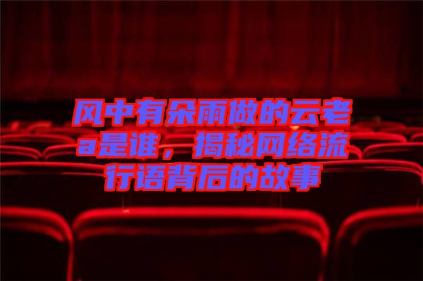風中有朵雨做的云老a是誰，揭秘網(wǎng)絡流行語背后的故事