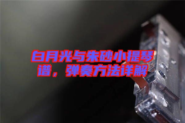 白月光與朱砂小提琴譜，彈奏方法詳解