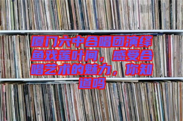 廈門六中合唱團演繹魚戲蓮葉間，感受合唱藝術(shù)的魅力，你知道嗎